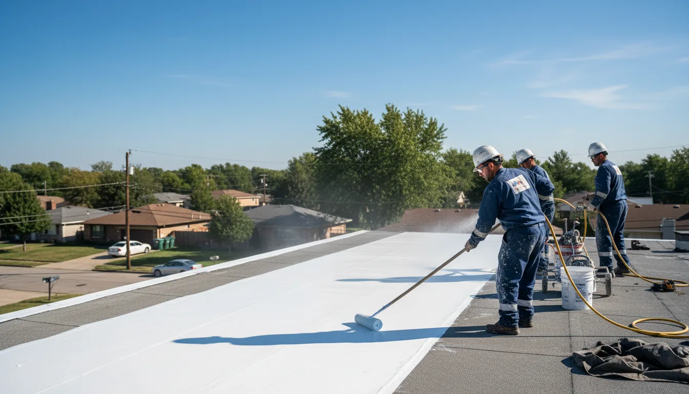 Commercial roof coating in Mathews, LA near me